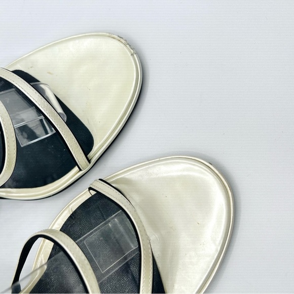 CASADEI LEATHER CREAM HEELS STRAPPY SANDALS ANKLE SHOES MADE IN ITALY WOMAN 9 - Picture 11 of 15